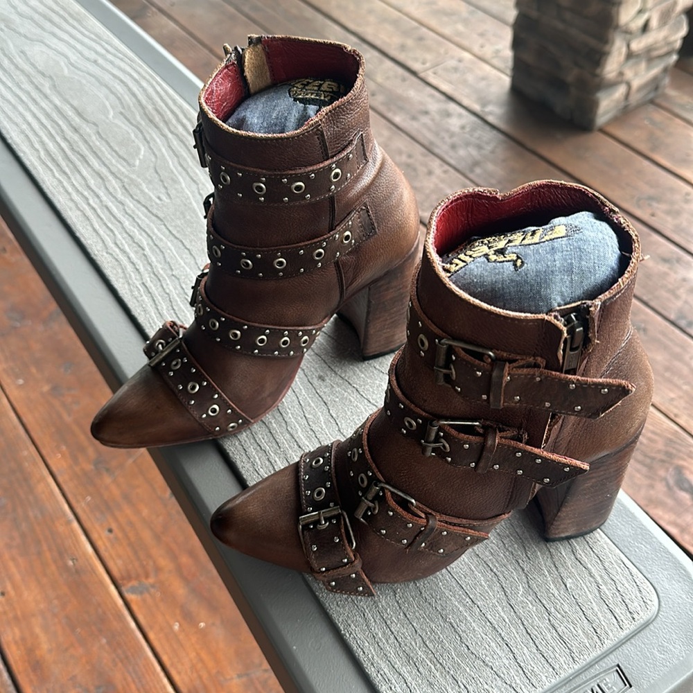 Freebird by Steven Joust Ankle Boots with Buckle Straps